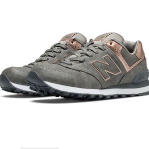 Rose gold/gray New Balance 574 Sneakers 8.5